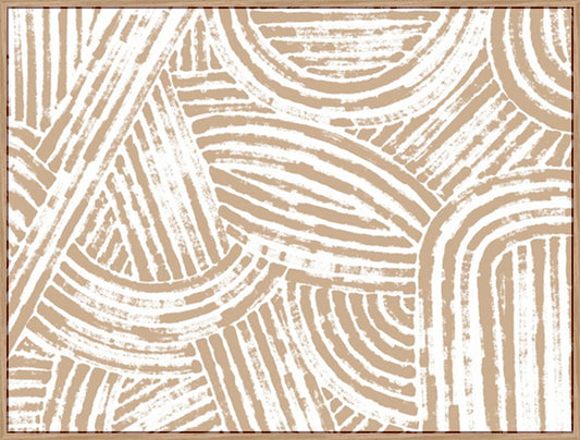 Pattern Maze in Apricot II - Canvas