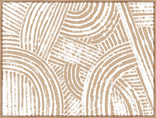 Pattern Maze in Apricot I - Canvas