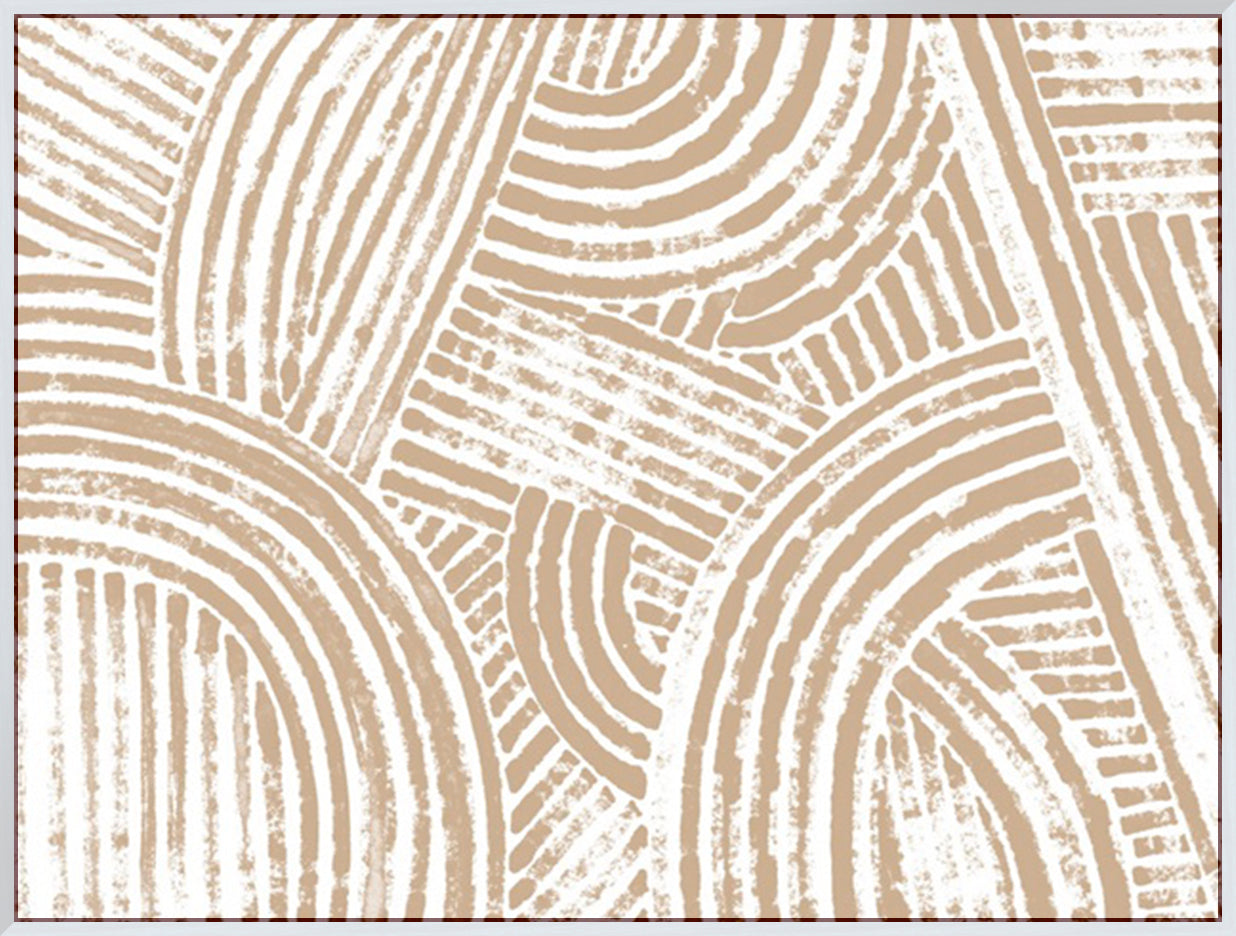 Pattern Maze in Apricot I - Canvas