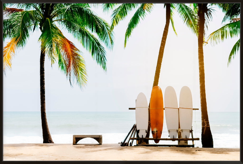 Surfboard Palm Tree I - Canvas