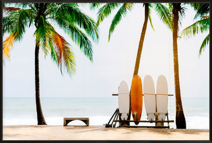 Surfboard Palm Tree I - Canvas
