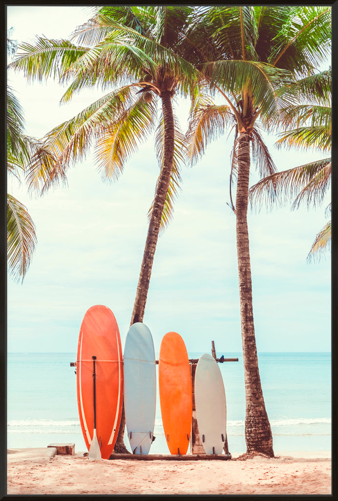 Surfboard Palm Tree II - Canvas