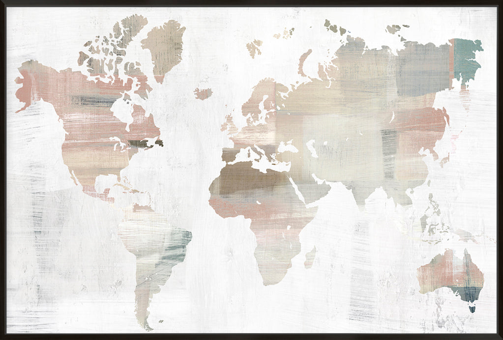 World Travellers Map - Canvas