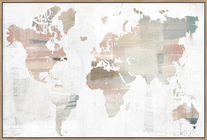 World Travellers Map - Canvas