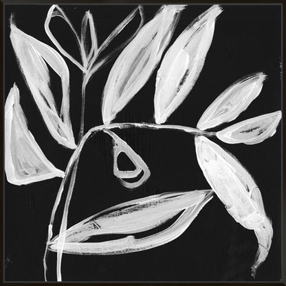 Quirky White Leaves II - Canvas