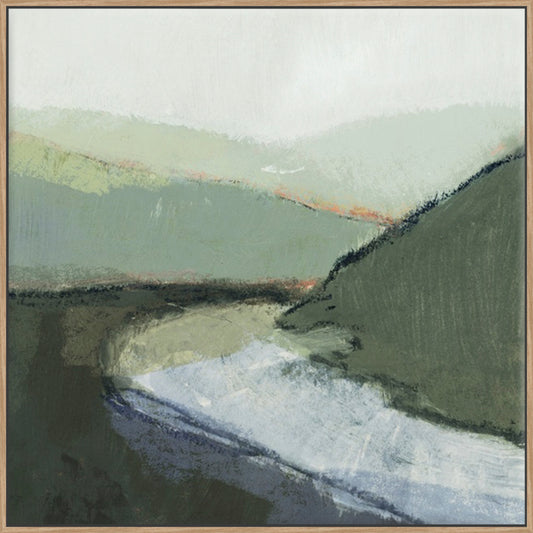 Riverbend Landscape I - Embellished Canvas