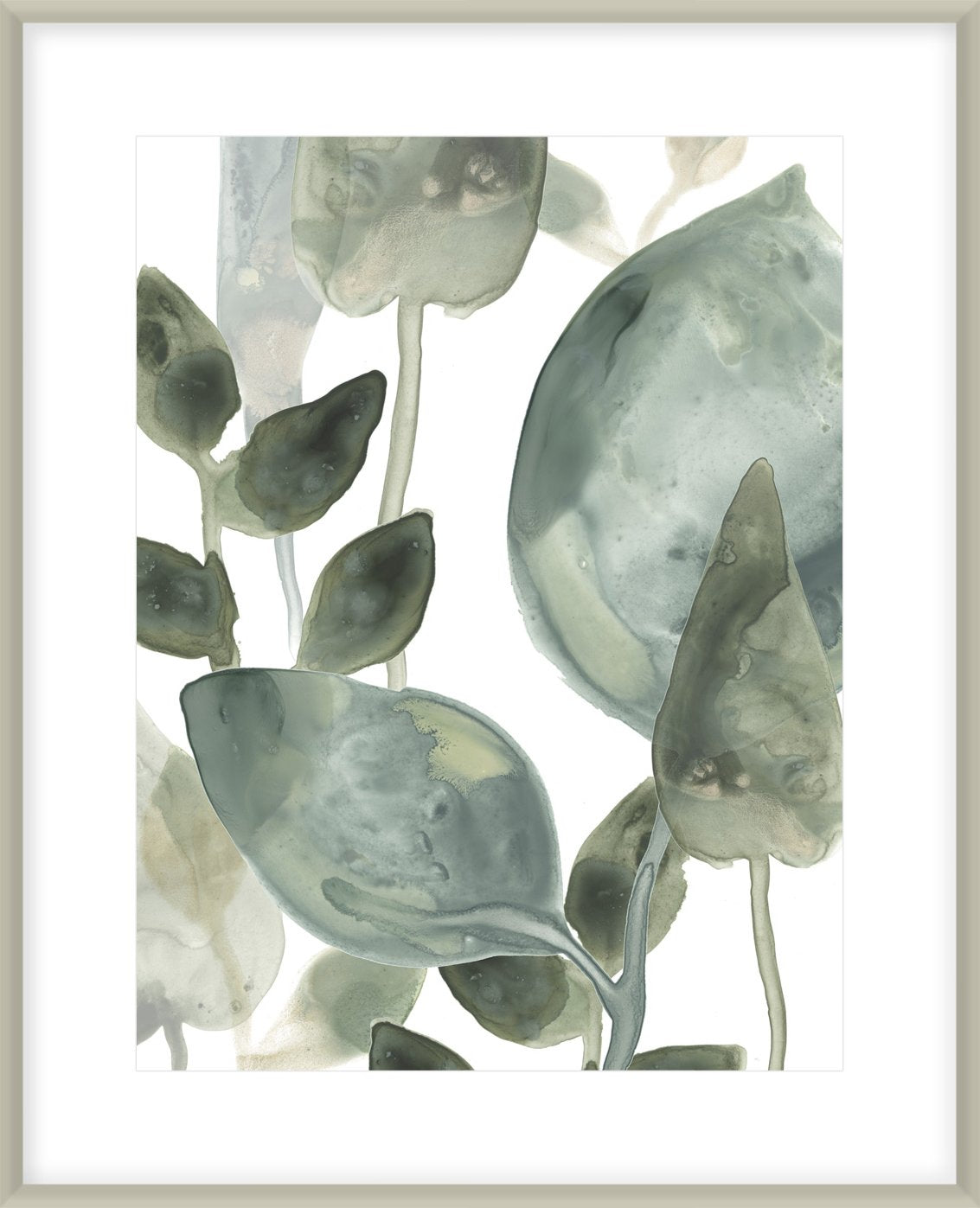 Water Leaves Ii 64X54Cm / Boxed Champagne Silver