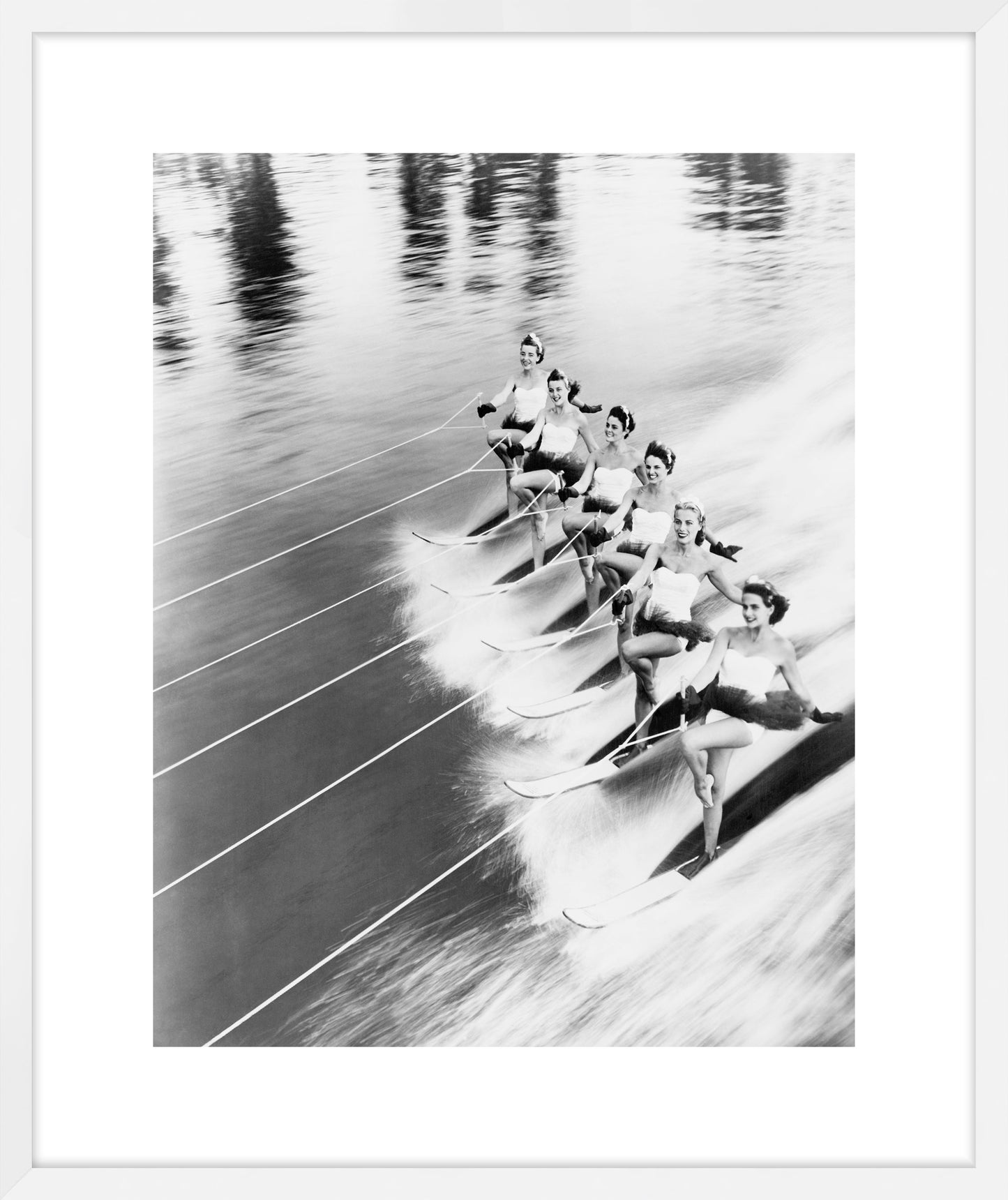 Row of Women Water Skiing