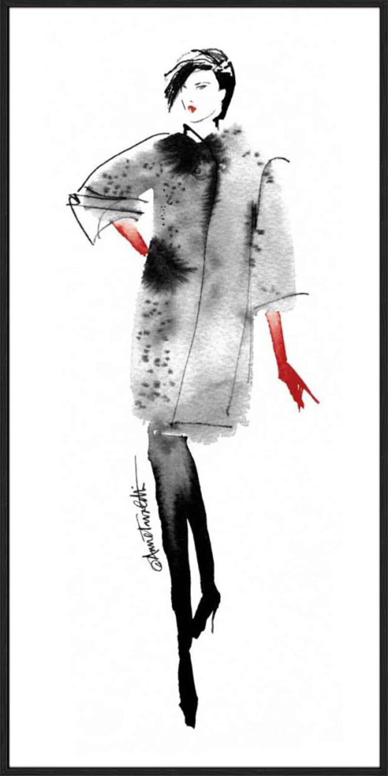 Modern Fashion II Red Crop_G-1-BLK-STB