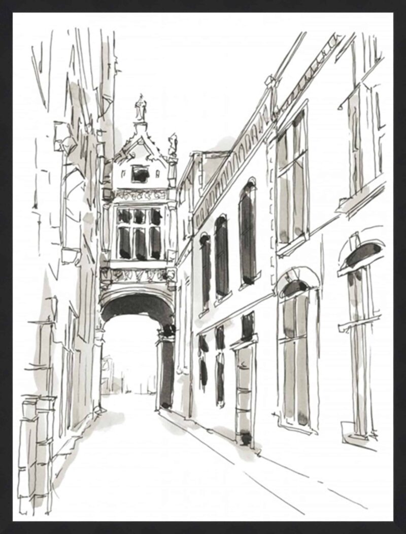 Pen & Ink Travel Studies III_B-15-BLK-SB-N