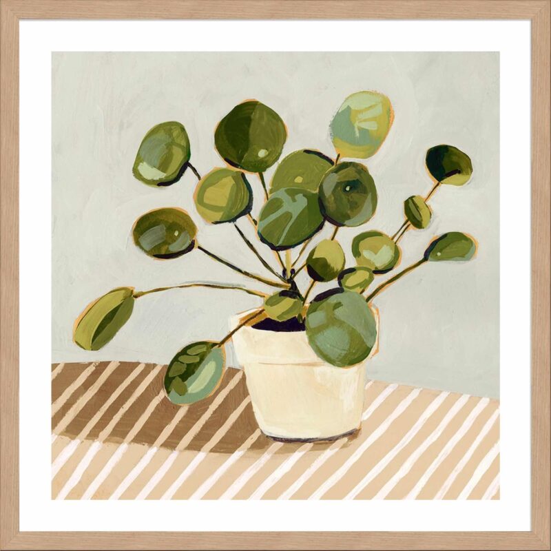 Plant on Stripes I_B-3-NAT-S-BN-5