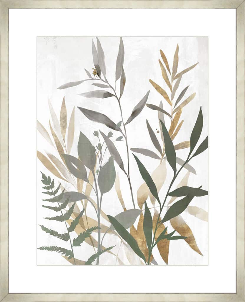 Botanical Blue Leaves II - 10cm Mount Board - La Grolla