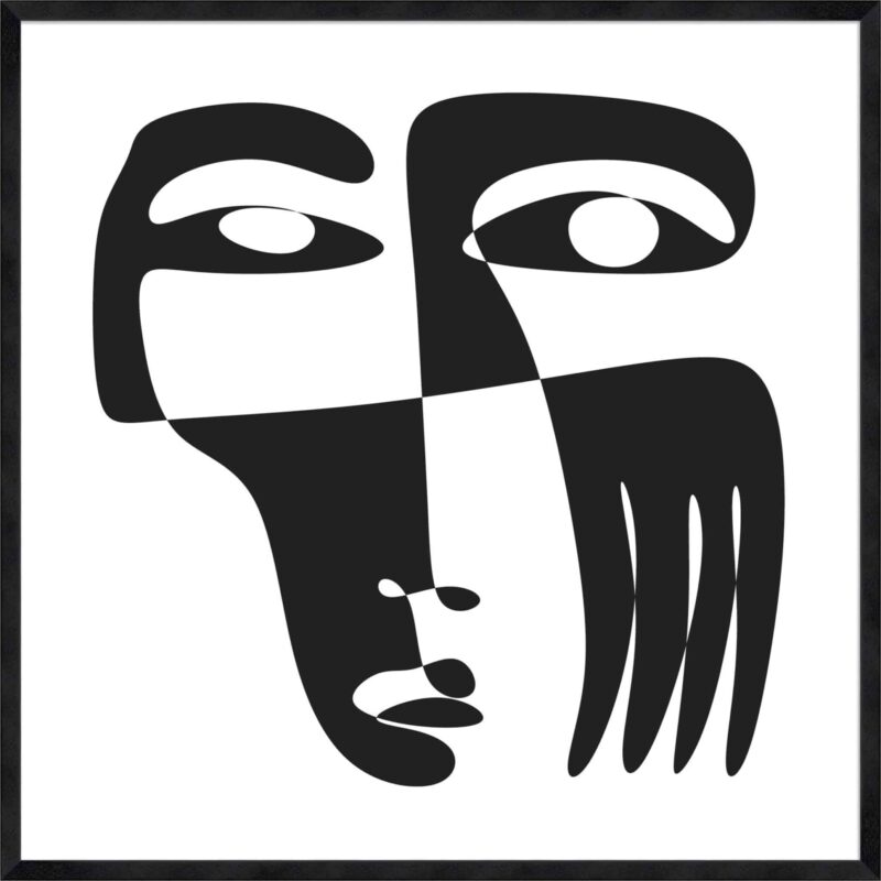 Cubism Face Line II_B-15-BLK-SB-5