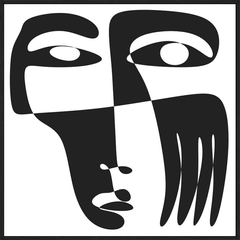 Cubism Face Line II_G-1-BLK-STB