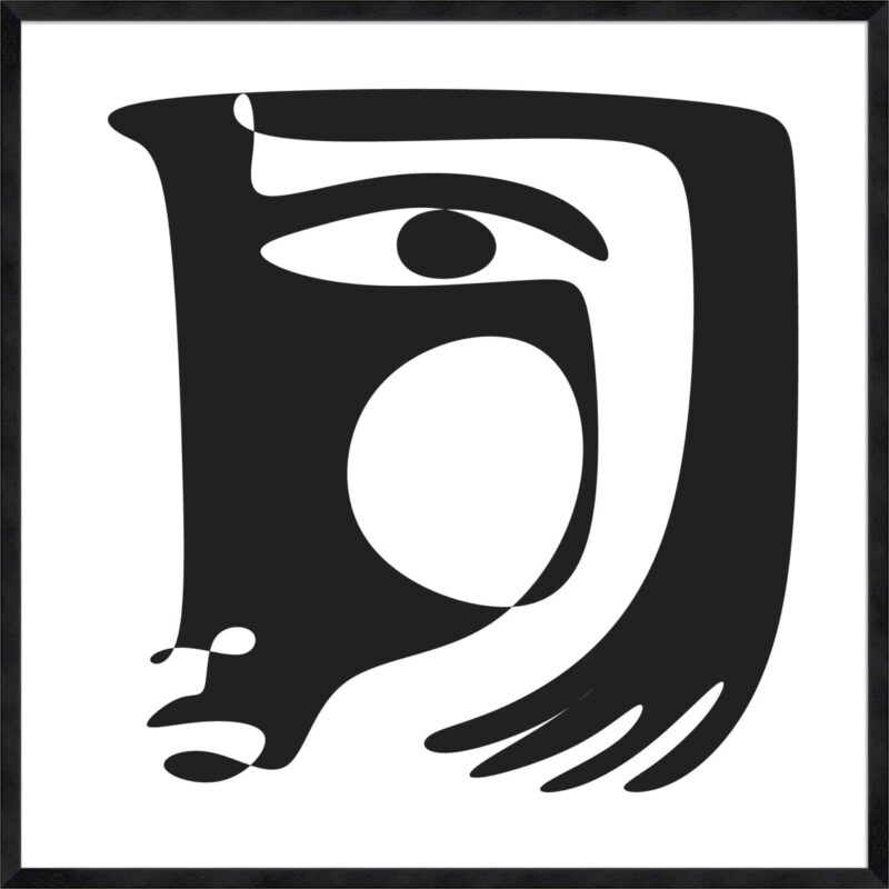 Cubism Face Line I_B-15-BLK-SB-5