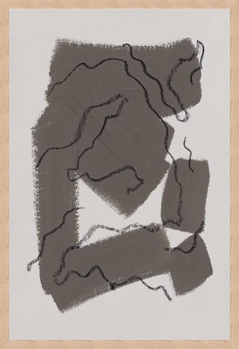 Organic Interpretation - Flow - Framed to Edge Box Natural