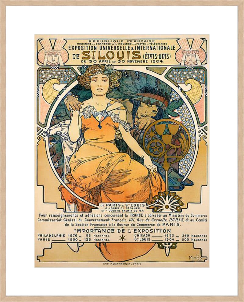 1904 St. Louis World's Fair Poster - 10cm Mount Board Box Natural