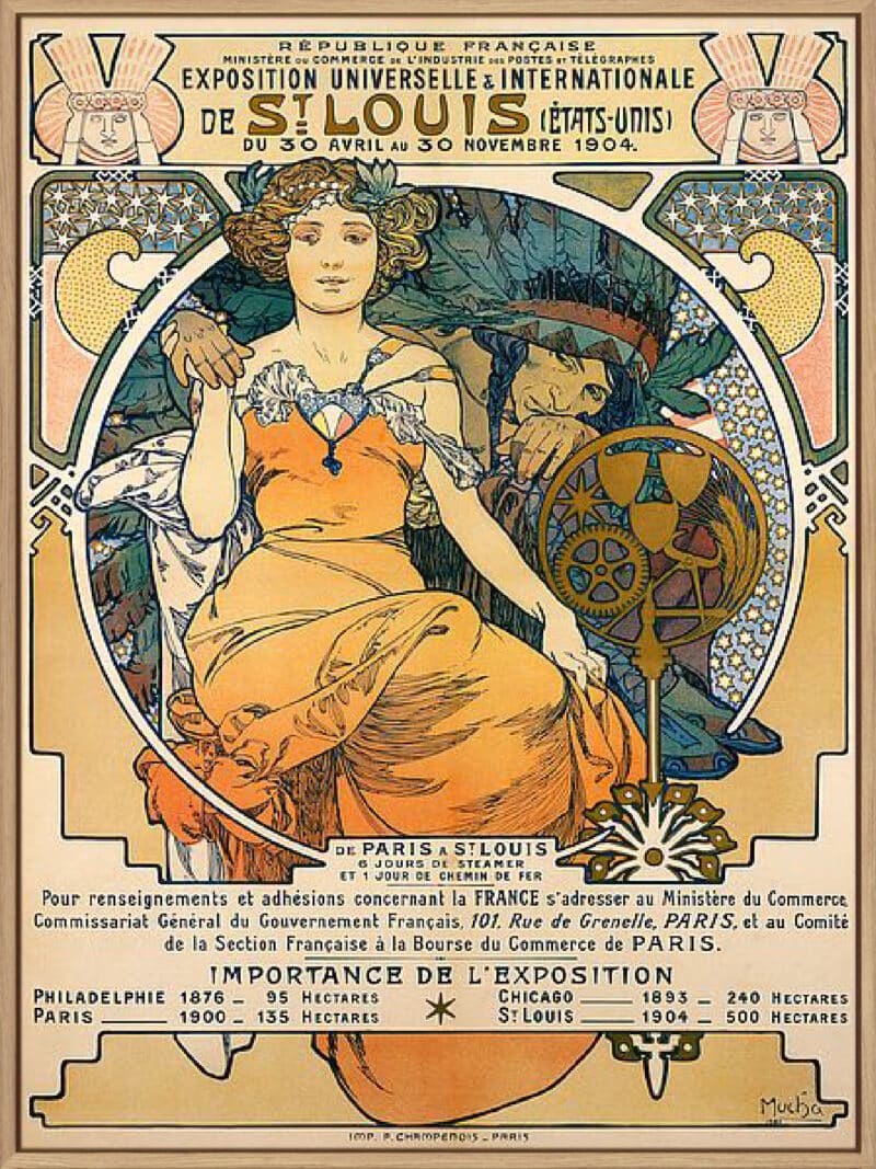 1904 St. Louis World's Fair Poster - Canvas Gallery Natural