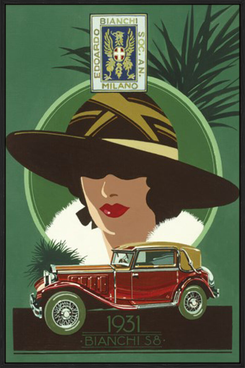 1931 Bianchi S8 Mike Vaughan - Canvas Gallery Black