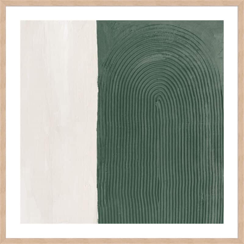 Abstract Fields I - 5cm White Border Box Natural
