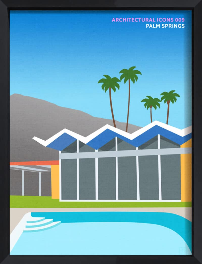 Architectural Icons 010 - Canvas on Board Black Shelf