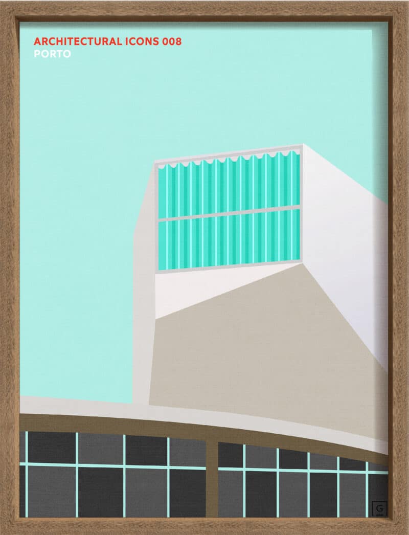 Architectural Icons 009 - Canvas on Board Coyote Oak Shelf