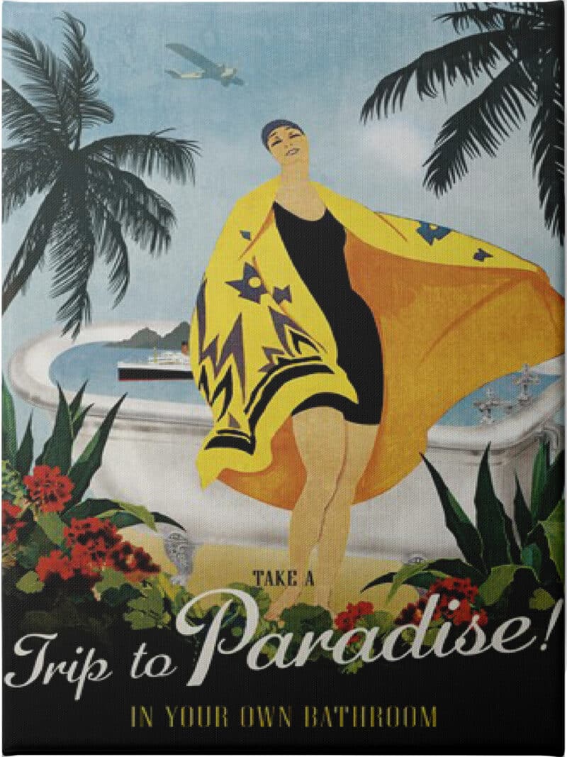Bathroom Paradise - Unframed Canvas Unframed Canvas