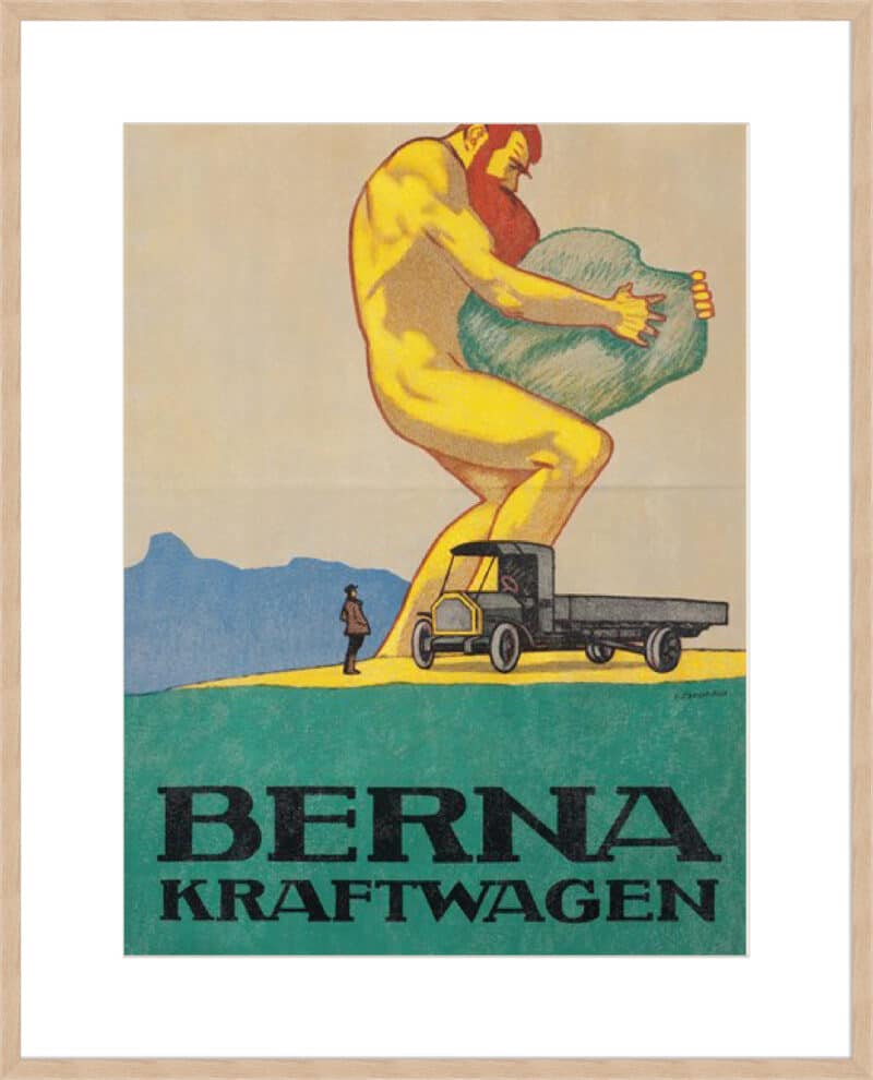 Berna Kraftwagen Emil Cardinaux - 10cm Mount Board Box Natural