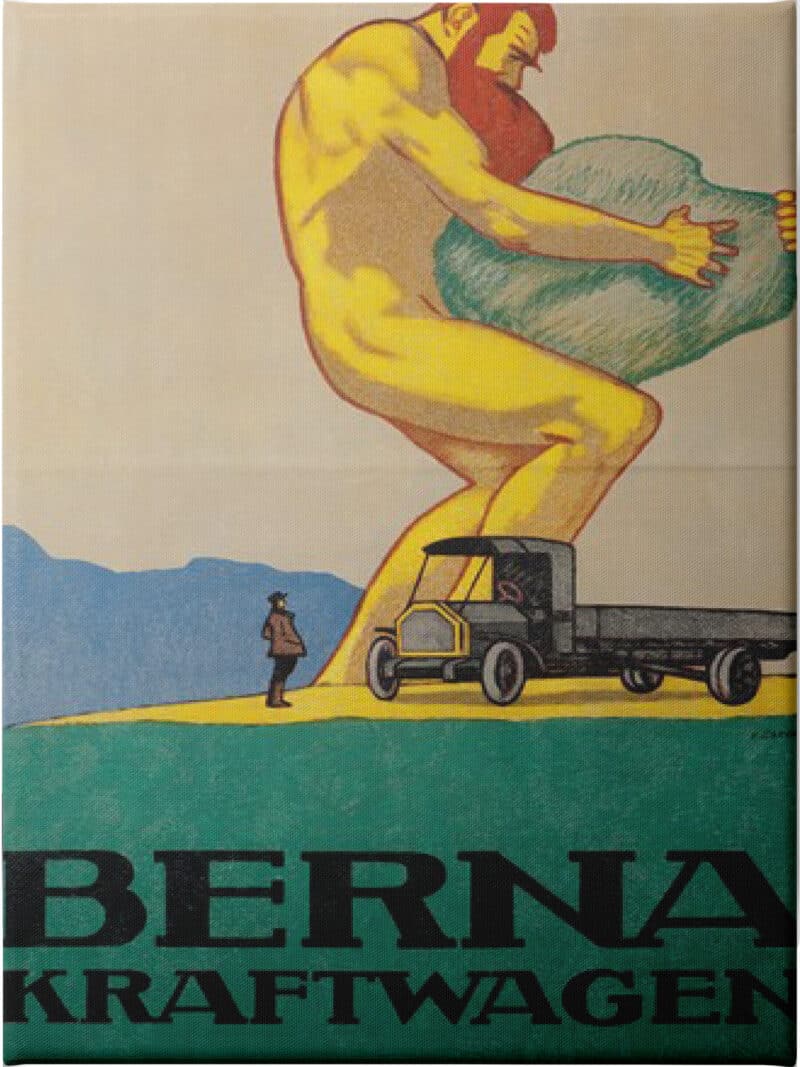 Berna Kraftwagen Emil Cardinaux - Unframed Canvas Unframed Canvas