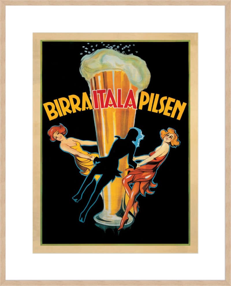 Birra Itala Pilsen 1920 - 10cm Mount Board Box Natural
