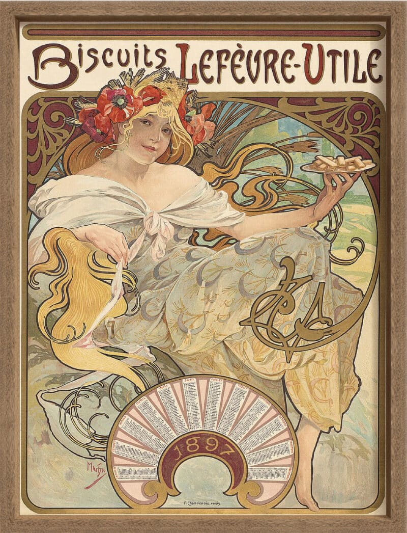 Biscuits Lefervre-Utile, 1896 - Canvas on Board Coyote Oak Shelf
