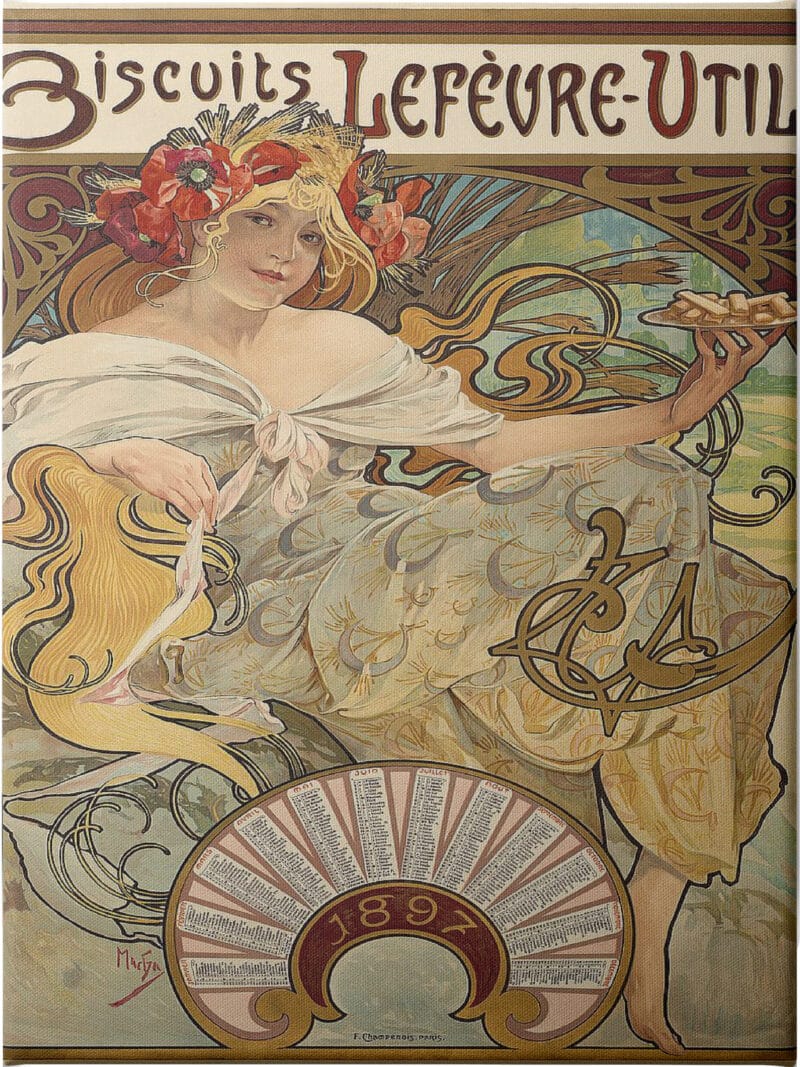 Biscuits Lefervre-Utile, 1896 - Unframed Canvas Unframed Canvas
