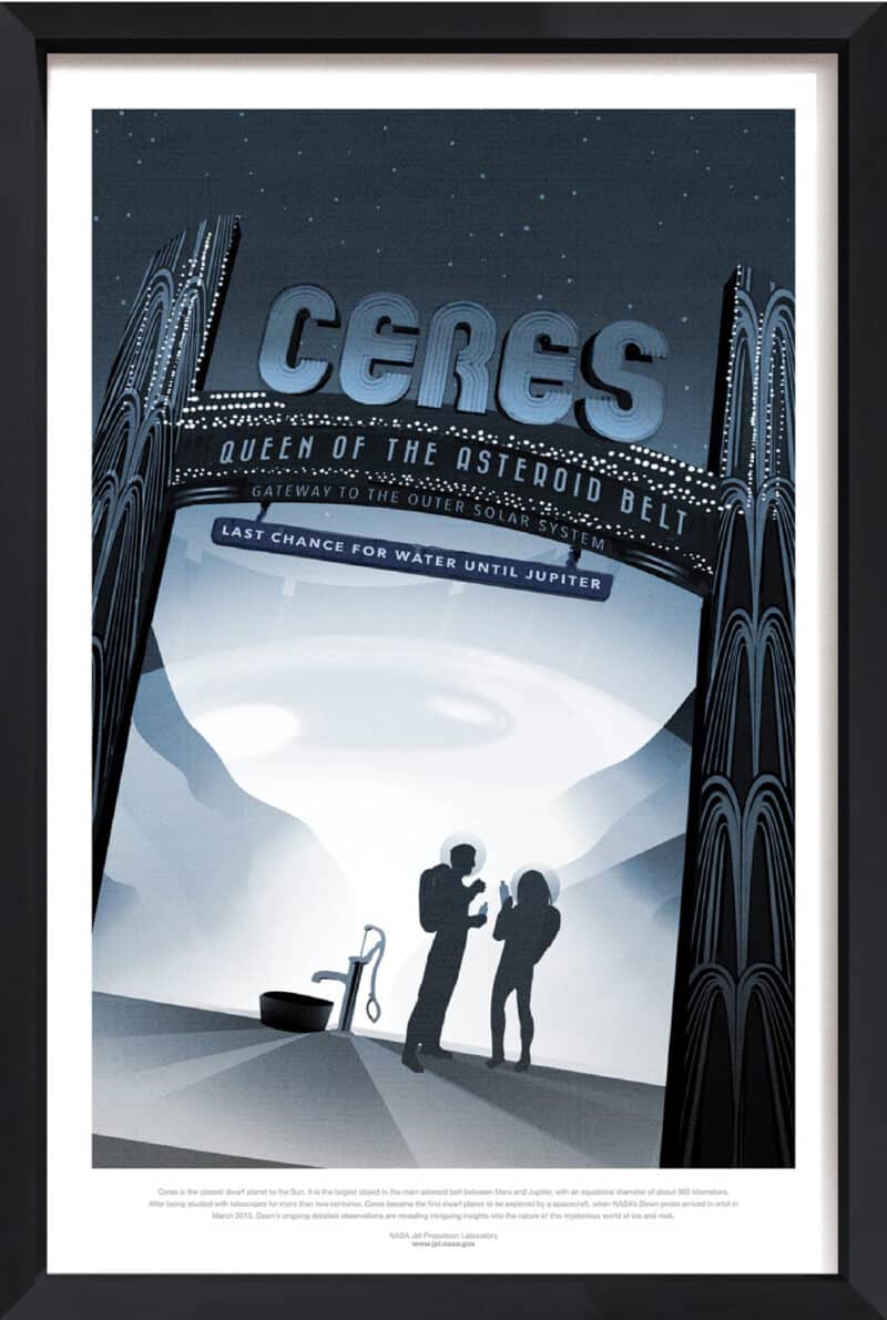 Ceres Queen of the Asteroid - Canvas on Board Black Shelf