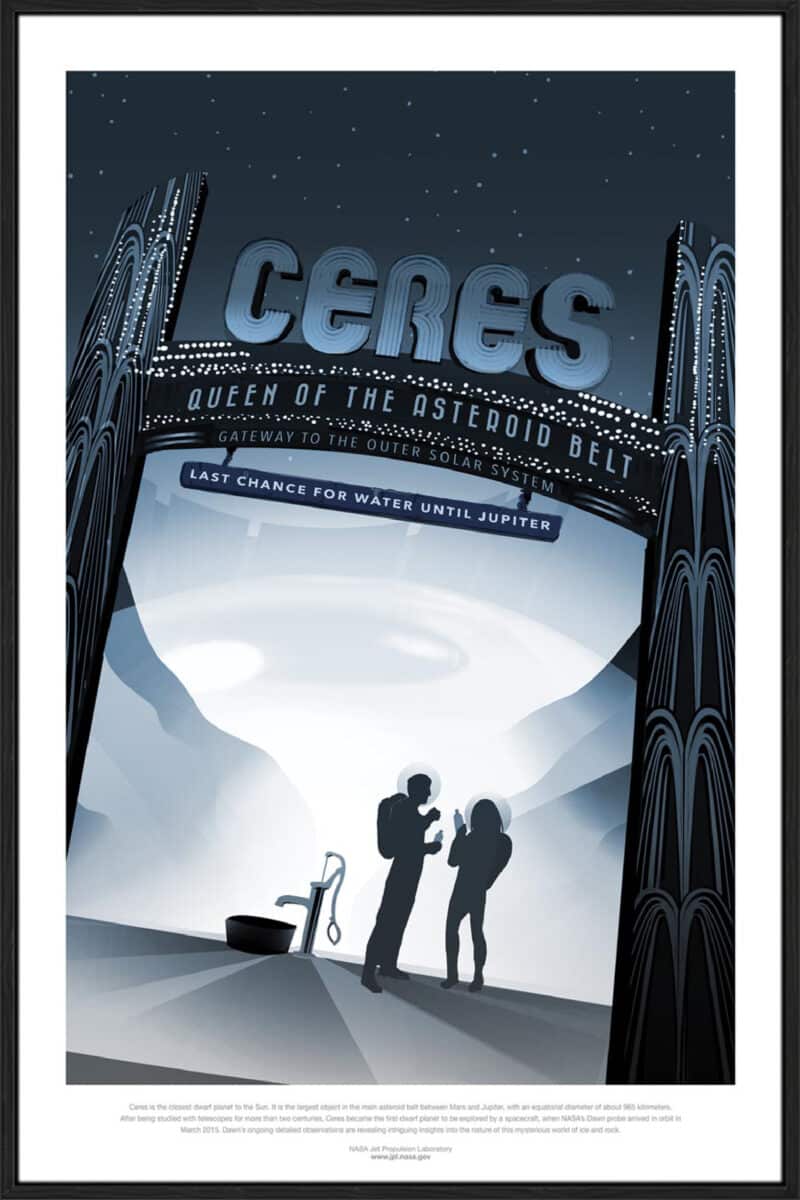 Ceres Queen of the Asteroid - Canvas Gallery Black