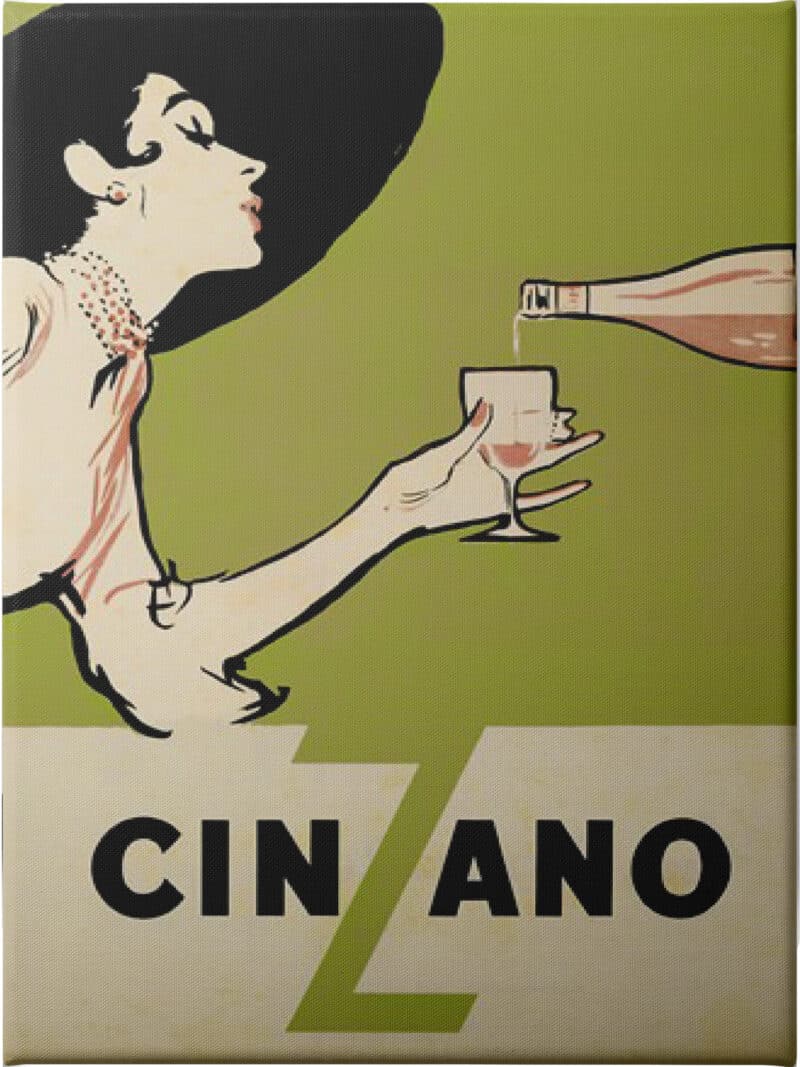 Cinzano-Citrus - Unframed Canvas Unframed Canvas