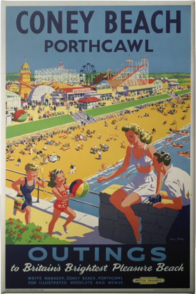 Coney Beach Porthcawl - Unframed Canvas Unframed Canvas