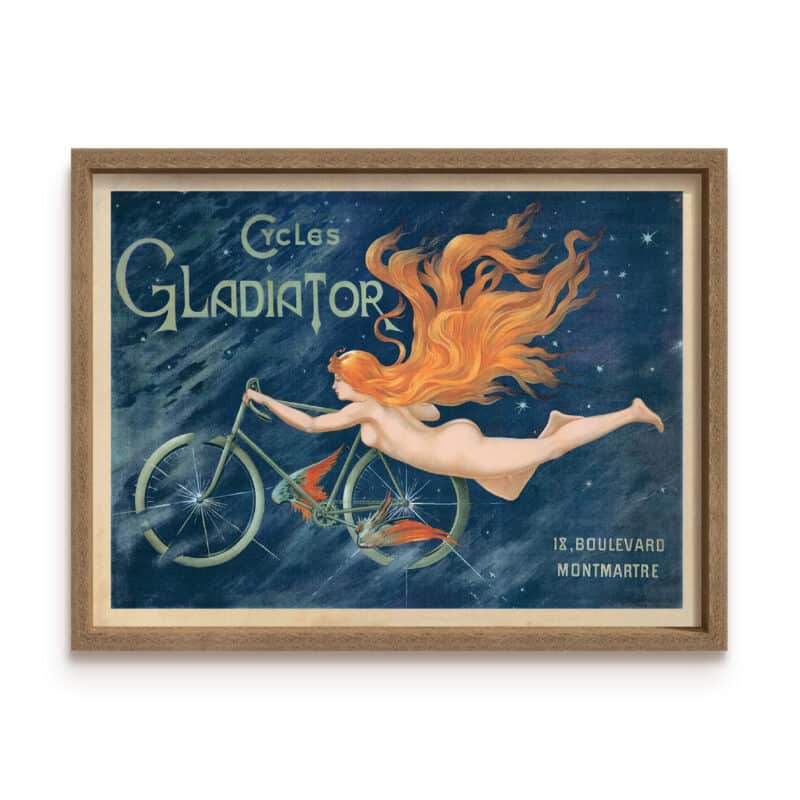 Cycles Gladiator 1895 - Canvas on Board Coyote Oak Shelf