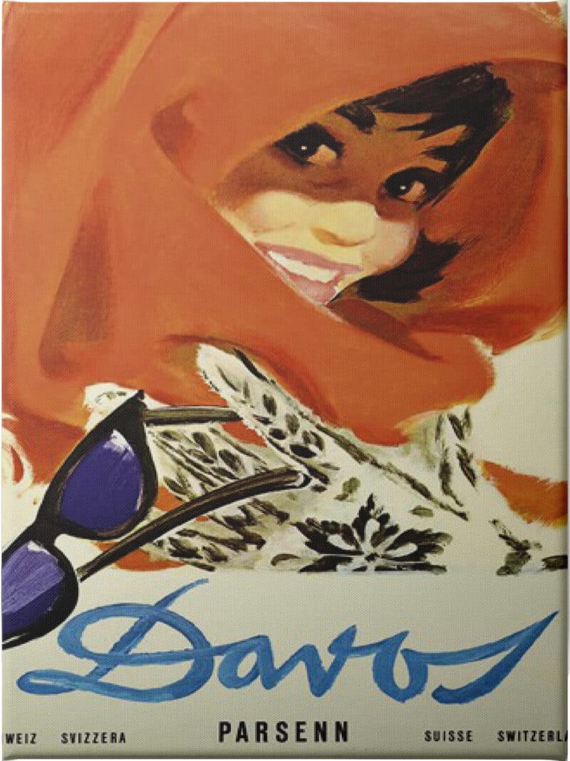 Davos Parsenn Burkhard Mangold - Unframed Canvas Unframed Canvas