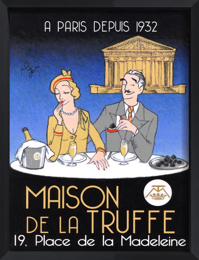 Diamant noir - Canvas on Board Black Shelf