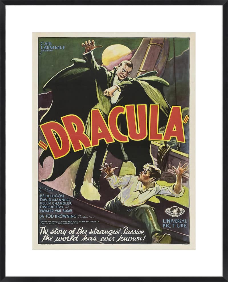 Dracula 1931 - 10cm Mount Board Box Black