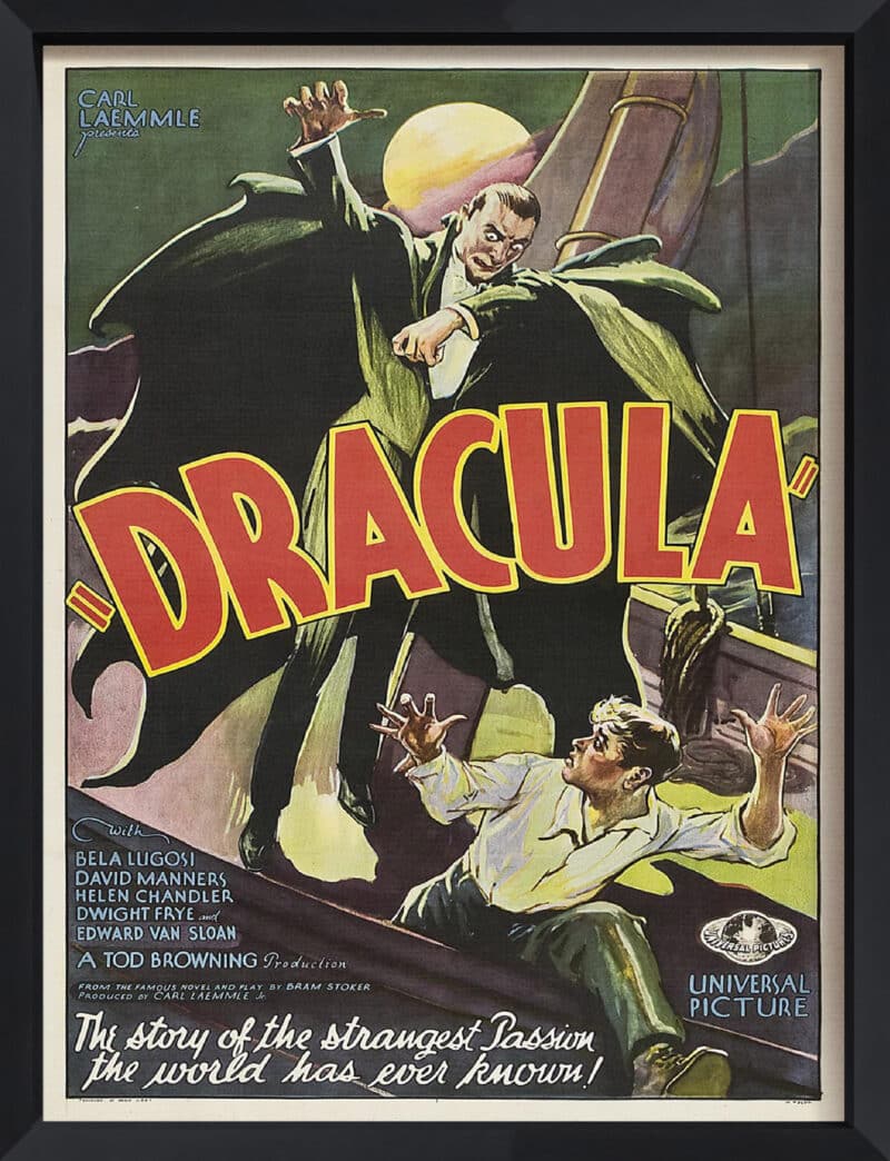 Dracula 1931 - Canvas on Board Black Shelf