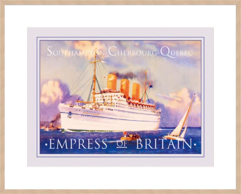 Empress of Britain - 10cm Mount Board Box Natural