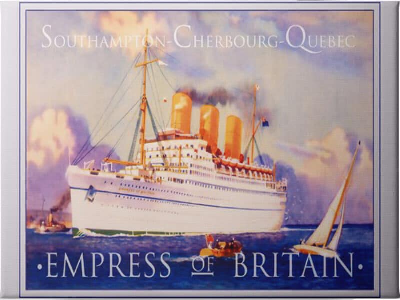 Empress of Britain - Unframed Canvas Unframed Canvas