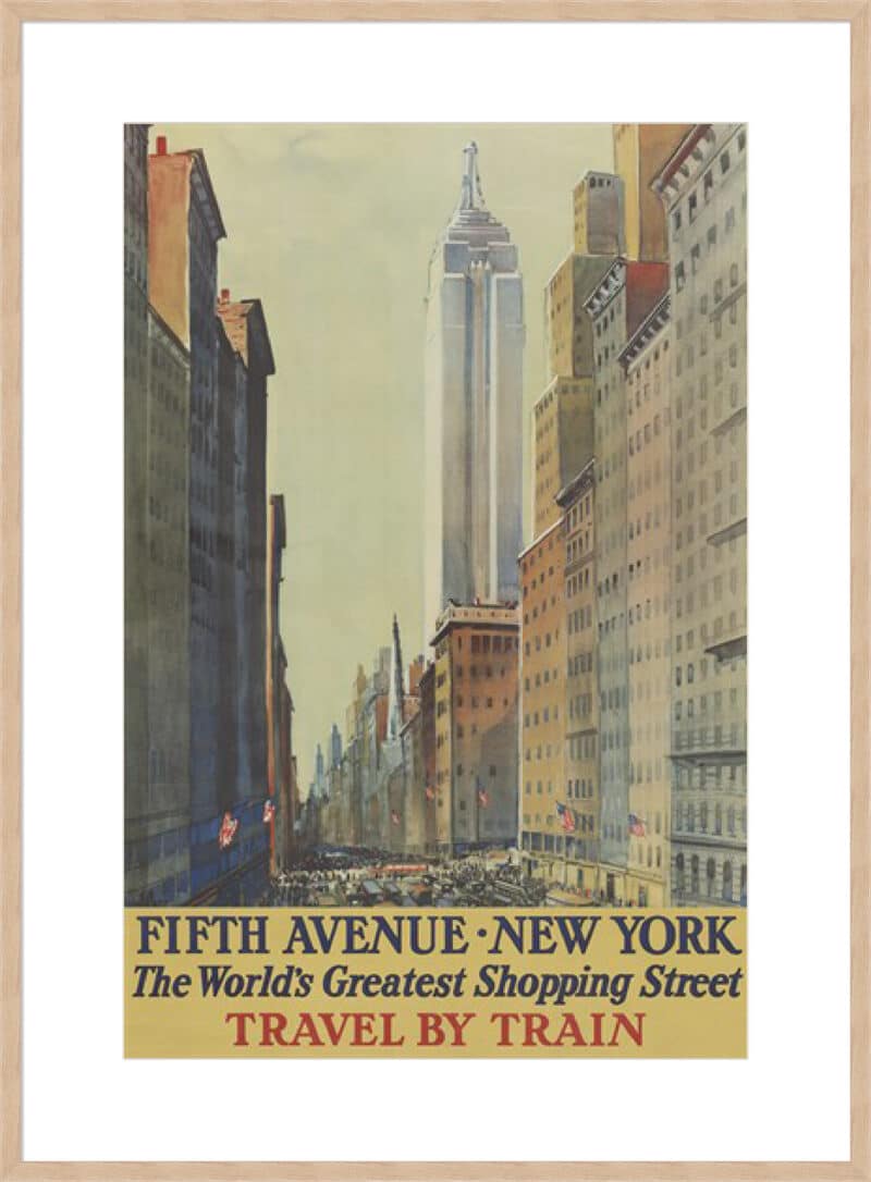 Fifth Avenue, New York - 10cm Mount Board Box Natural