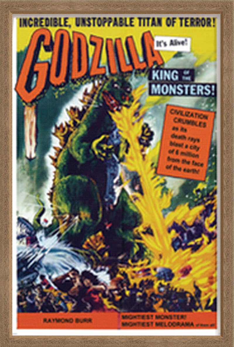 Godzilla - King of Monsters - Canvas on Board Coyote Oak Shelf