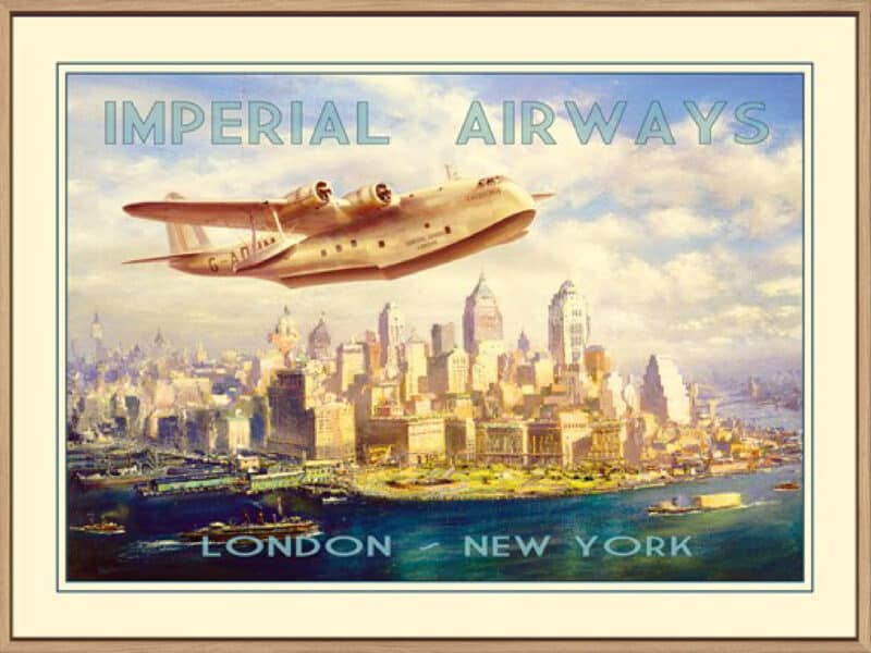 Imperial Airways - London to New York - Canvas Gallery Natural