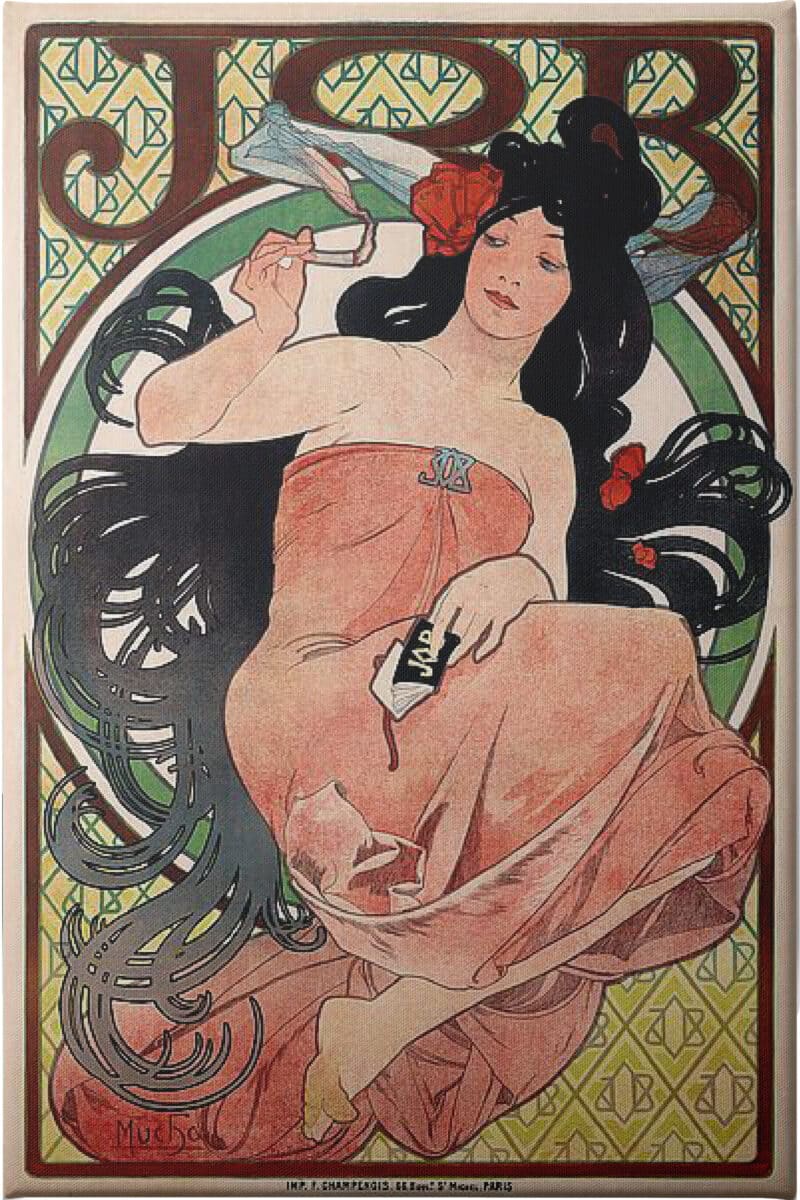 Job - Cigarette Rolling Papers Advertisement - Unframed Canvas Unframed Canvas