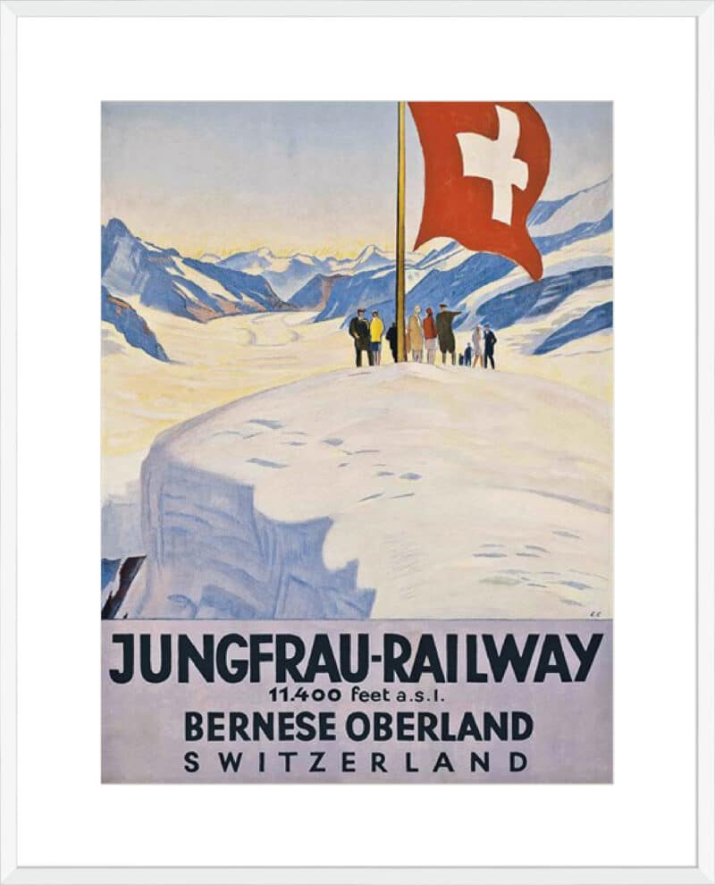 Jungfrau Railway Emil Cardinaux - 10cm Mount Board Box White