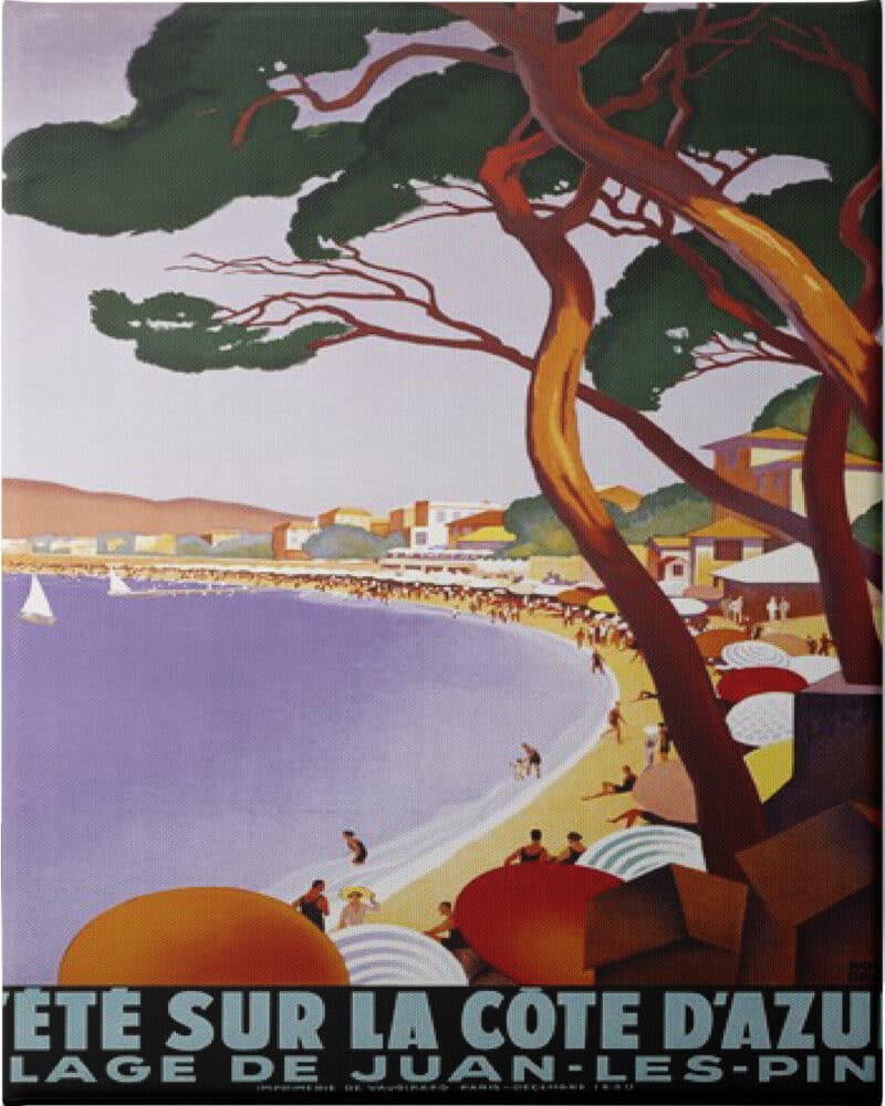 L'Ete Surla Cote D'Azur Roger Broders - Unframed Canvas Unframed Canvas
