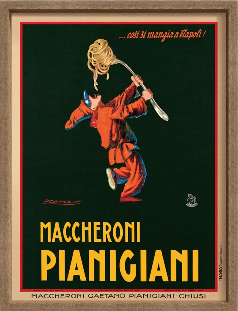 Maccheroni Pianigiani 1922 - Canvas on Board Coyote Oak Shelf